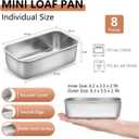 LIANYU Mini Loaf Pan for Baking Bread, 7 Pack 6.3 x 3.5 Inch Stainless Steel Small Bread Loaf Pan for Homemade Meatloaf, Tin Loaf Baking Pan Perfect for Banana Sourdough Sandwich, Dishwasher Safe