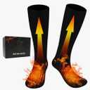 Heated Socks for Men Women, 3.7V Rechargeable Electric Foot Warmers with 3 Heating Levels, Washable Thermal Socks for Hunting, Camping, Hiking, Walking, Cycling