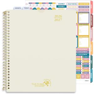POPRUN Teacher Planner 2026-2027, 8.5" x 11", Academic Lesson Plan Book