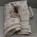 Hallway Washable Runner Rug - 2x7 Kitchen Rugs Entryway Rug Runner Vintage Soft Floor Mat Non Slip Indoor Farmhouse Carpet for Bathroom Living Room Bedroom (2 X 7, Beige)