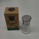 HOME EC Original Stainless Steel Salt or Pepper Grinder 1pk - Adjustable Ceramic Sea Salt Grinder or Pepper Mill - Tall Glass Spice Shaker - Spice Mill w/EBook