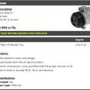 A/C Compressor - 6SBU14C 6-Groove - Compatible with 2015-2019 Ram ProMaster City 2.4L 4-Cylinder
