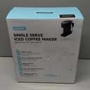 Single Serve Coffee Maker with Built-in Detachable Milk Frother, Iced and Hot Coffee Machine for K Cup & Grounds, 40oz Removable Water Reservoir, 6 Cup Sizes, Fits 7.3" Travel Mug, Black