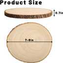 Wood Slices for Centerpieces, Wood Rounds Cookies for Crafts, Rustic Wood Circles & Slabs, Wooden Discs for Tables Decor-for Art Projects and Rustic Weddings (8pcs 7-8)