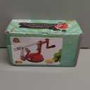 Apple Peeler Corer, Long lasting Chrome Cast Magnesium Alloy Apple Peeler Slicer Corer with Stainless Steel Blades and Powerful Suction Base for Apples and Potato(Red)