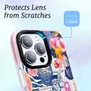 for iPhone 13 Pro Max CaseY2K Citrus Coastal Vintage Style Military-Grade Drop Protection TPU Camera Protection for Women Girls (BlueArt)