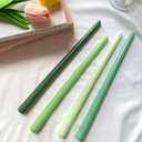 12 Inch Green Taper Candles for Christmas Home Decoration, 8 Pack Color-Gradient Candlesticks for Dinner Party Wedding Holiday Spring