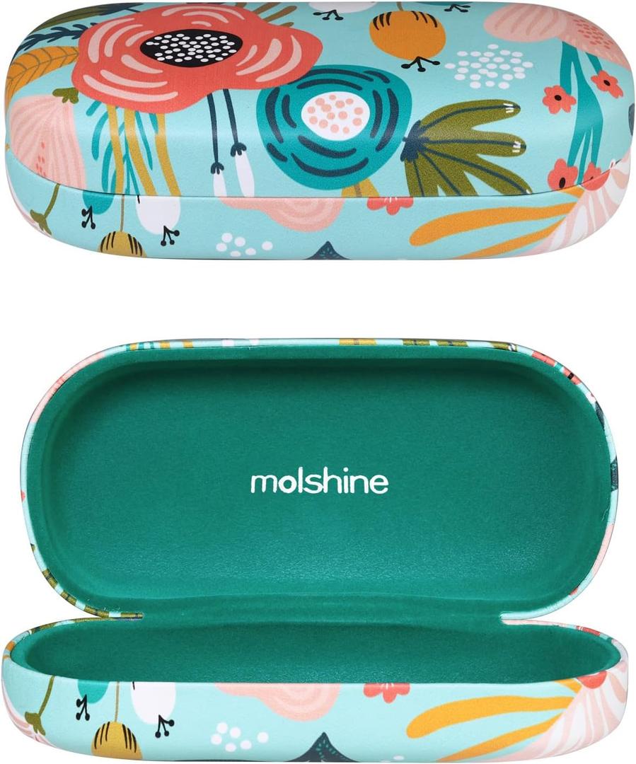 molshine Hard Shell Sunglasses Case,Classic Large Glasses Case for Women Men,Sunglass Eyeglasses