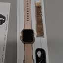 Smart Watch for Women Men Fitness: Smart Watch for iPhone&Android Bluetooth Call with SpO2 Sleep Heart Rate Monitor,IP68,Fitness Tracker with 120+Sport,Reloj Inteligente 30 Day+Battery Life, 2 Bands (Gold-Pink)