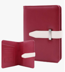 Passport Holder with Airtag for Women/Men,Airtag Passport Wallet for Travel,Cute Passport Holder Rfid Blocking,Travel Wallet for Cards Passport Cover Case (Wine red) Pack of 2