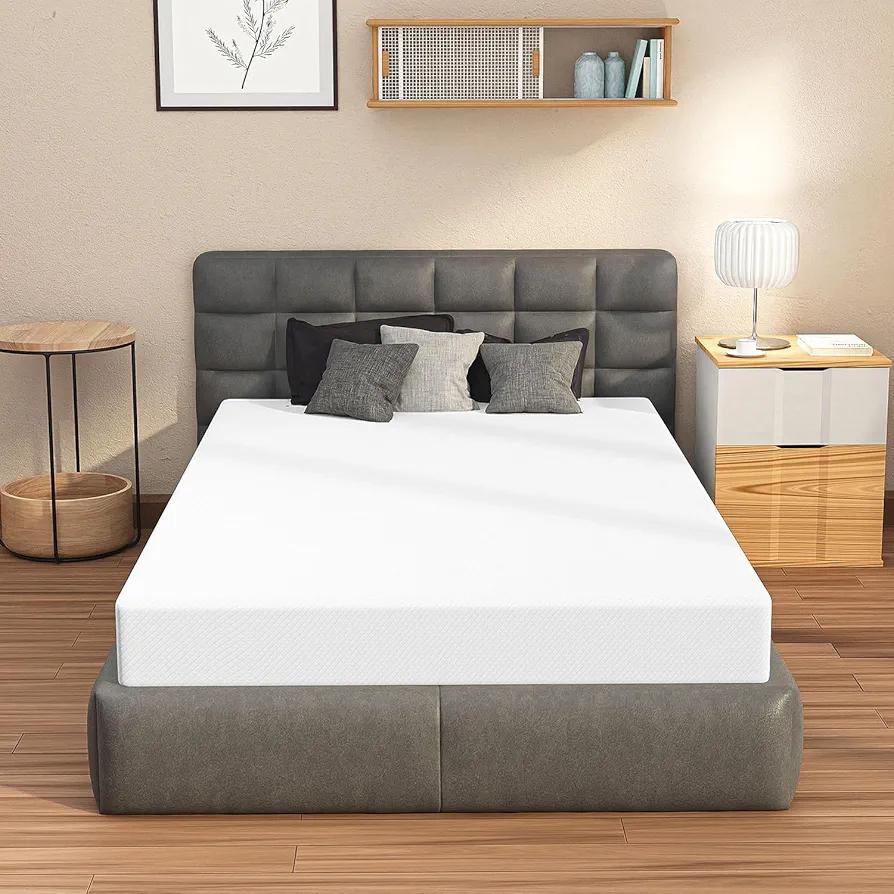 6 Inch Twin Mattress Memory Foam Mattress Gel Mattress Bed-in-a-Box CertiPUR-US Certified for Cooler Sleep Pressure Relief Breathable Comfortable Bed Mattress, 75”x39”x6”