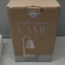 Flameless Candle Warmer Lamp for Jar Candles Large & Small  Dimmable Lamp Candle Warmer Electric with Large Marble Base & Adjustable Height  Candle Melter with Timer and 4 Halogen Light Bulbs (White)