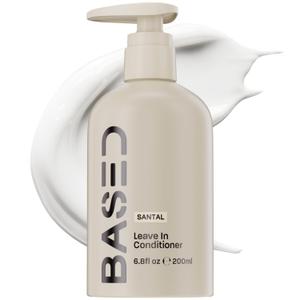 BASED Leave-In Conditioner, Instant Frizz Control, Hydrates & Nourishes Hair, Premium Leave-In Conditioner for Men, Healthier-Looking Frizz-Free Hair in Minutes (6.8 Fl Oz Pack of 1)