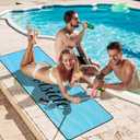 Tinideya Pool Mat Poolside Non Slip Mat Walk Pool Deck Mats Rugs for Floor Outdoor Rubber Mats with Drainage Outdoor and Indoor Dock Safety(Blue,23.62" X 67.72")