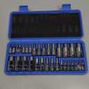 Bates Hex Bit Socket Set - 32 Piece, 1/4", 3/8", & 1/2" Drive, Allen & Metric Socket Set With Case