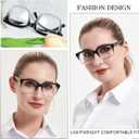 MARE AZZURO Oversized Reading Glasses Women Retro Square Readers 1.0 1.25 1.5 1.75 2.0 2.25 2.5 2.75 3.0 3.5 (Black+clear, 1.25)