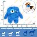 Plush Squeaky Dog Toy, Crinkle Stuffed Dog Toy Keep Them Busy Tug of War Birthday Dog Chew Toy for Small Medium Large Dogs (Blue)