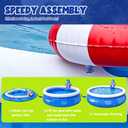 8FT Giant Inflatable Shark Sprinkler Pool for Kids & Adults - Summer Backyard Garden Water Play Center with Sprinkler, Reusable Wading Pool for Family Outdoor Fun