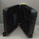 Flight Knight Carry On Suitcase 18x14x8" Hardside Built In TSA Lock & USB Port Lightweight Luggage Silent Double Spinner Wheels Maximum Underseat Carry-On Bag For American & United Approved Airlines