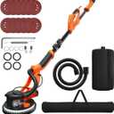 Goplus 750W Drywall Sander, Electric Foldable Sander Machine w/Dust-Free Automatic Vacuum System, 6 Variable Speed 800-1750 RPM, Double-Deck LED Lights, 12 Sanding Disks & Carrying Bag (Foldable)