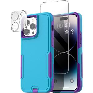 AICase for iPhone 14 Pro Max Case with Glass Screen Protector+Camera Lens,Heavy Duty Drop Protection Full Body Rugged Shockproof Military Protective Tough Durable Cover for iPhone 14 Pro Max 6.7"_12