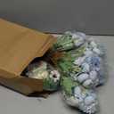 Tigeen 12 Bundles Peonies Artificial Flowers Faux Roses Silk Flowers Hydrangea Artificial Bouquet for Wedding Table Centerpiece Floral Vase Home Office Bridal Decor (Champagne White,Blue)