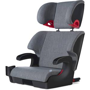Clek Oobr High Back Booster Seat with Adjustable Headrest, Reclining Design, Latch System, and Retardant-Free Fabric (Mammoth Ziip)