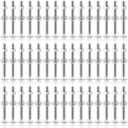Zonon 50 Sets 1/4-20 x 2-1/2" Stainless Steel Carriage Bolts and Nuts Kit Round Head Square Neck Carriage Bolts Screws and Hex Nuts and Flat Washers, Stainless 18-8 Full Thread Coverage (Silver)