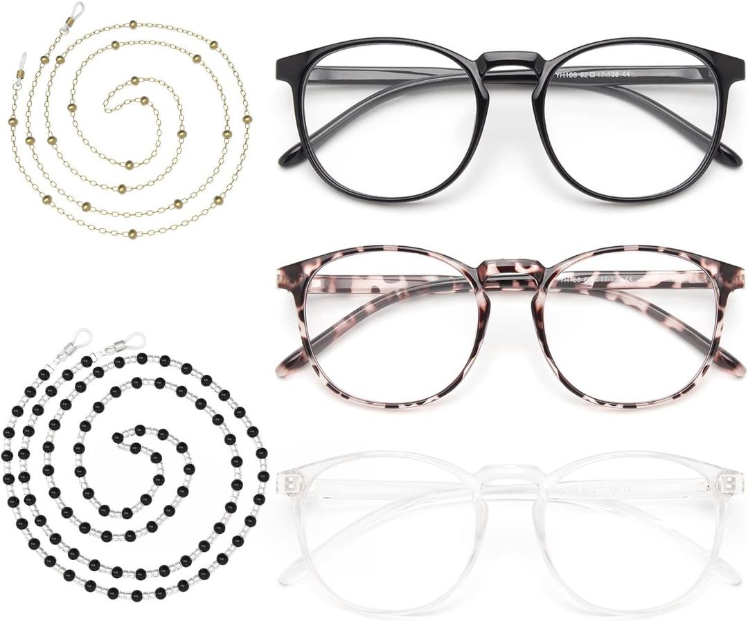 IBOANN Iconic Blue Light Glasses for Woman - Computer Glasses 99% Blue Light Blocking - Anti Eyestrain & UV Glare Protection