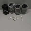 Lichamp Collapsible Portable Solar Camping Lantern, USB Rechargeable LED Flashlight - Survival Kits for Power Outages Hurricane Supplies Emergency, Indoor & Outdoor, 4-Pack, Black