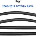 Window Visors Rain Guards Shield for 2006-2012 Toyota Rav4, Out-Channel Window Vent Wind Deflectors Visors Shades for 06 07 08 09 10 11 12 Rav4