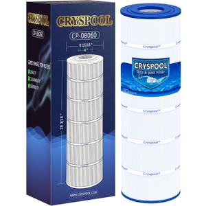 Cryspool 08060 Filter Compatible with CX1750RE, C1750, C1750E, C1900RE, PA175, C-8417, FC-1294, 817-0175P, 175 Sq. Ft Pool Filter Cartridge, 1 Pack