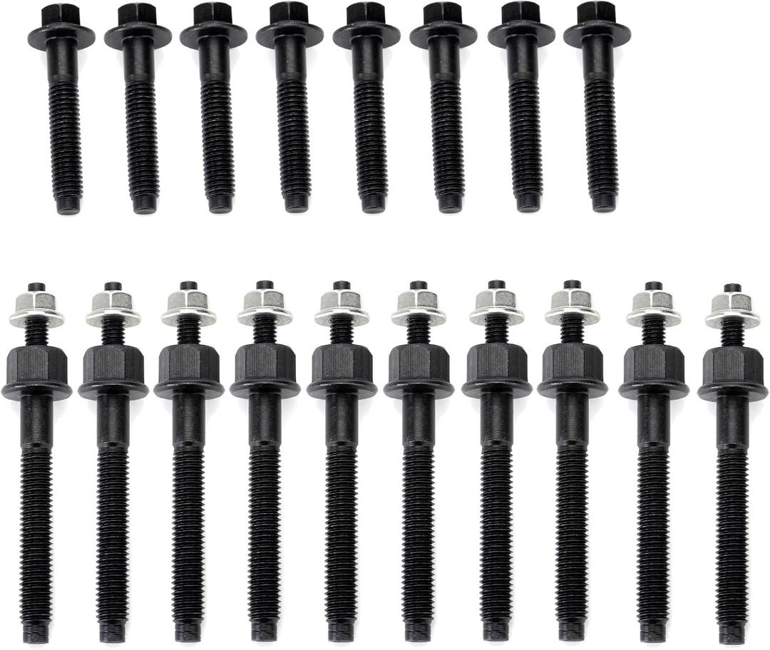 Exhaust Manifold Bolts & Studs Hardware Kit set Compatible for 2009-2020 Chrysler Dodge Ram 5.7L V8 Engines. Complete set Left + Right