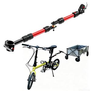 Bike Trailer Hitch for Portable Folding Wagon Bike Trailer Connector for Pet Cart Bicycle Trailer Collapsible Wagon Cart Steel Garden Cart Wagons Carts for Grocery Sports Garden (Split Type)