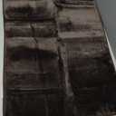 Solid Color Pattern Bathroom Rugs, Polyester Bath Mat, Machine Washable Brown 29.5x19.8