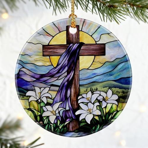 Christian Cross Ornament, Christmas Ornaments, Christmas Tree Ornaments | Religious Holiday Decor, Cross Home Decor, Christian Gifts, Religious Gifts, Gift Exchange & Gift Idea, Giftbox Included