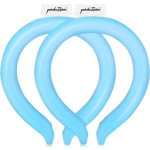 2 Pack Neck CoolingTube, Reusable Ice Coolers Wearable BodyCooling Products, Neck Coolers for HotWeather(Blue*2)