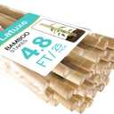 Bamboo Stakes 4.8FT, Approx 5ft Plant Stakes, Garden Stakes 25pcs Specifically Designed for Climbing Plants, Ideal for Tomatoes, Beans, Cucumbers, Peppers, Vines, and More Plant Growth