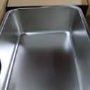 Stainless Steel Cat Litter Box, 17.5"L x 13.6"W x 6"H Metal Cat Litter Box with Low Entry for Senior, Injured Cats Anti-Slip Non-Stick No Odor Easy to Clean for Most Cats with Weight of 14Ibs or Less