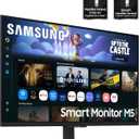 Samsung 32-Inch M5 (M50F) Series FHD Smart Monitor with Streaming TV, Speakers, HDR10, Gaming Hub, Multiple Ports, Workout Tracker, Vision Accessibility Tools, Black, LS32FM502ENXZA