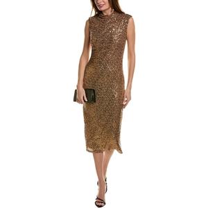 Anne Klein Women's Sleeveless Draped Neck Midi Dress (XL)