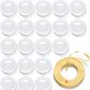 20PCS Bulk Clear Acrylic Ornaments - 6CM Fillable Plastic Christmas Balls for DIY Craft Projects & Wedding Party Decorations (Round)