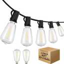 40FT LED Outdoor String Lights Waterproof, 2700K ST38 LED Globe Outdoor Lights for Patio with 27 Edison Vintage Shatterproof Bulbs, Connectable Backyard Lights for Garden, Bistro, Porch, Cafe
