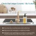 Stone Kitchen Sink Faucet Mat, Premium Upgraded Diatomite Drying Stone Mat & Sink Protector Splash Guard - Prevent Moisture Drying Stone Tray for Kitchen Counter (23.6" x 3.9", Dishwasher Safe)