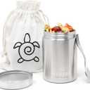 ecozoi Stainless Steel Insulated Lunch Box, Vacuum Insulated Food Jar, 17 Oz + Spork + Lunch Bag
