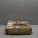 5FT Pop up Christmas Tree for Indoor Decoration Pre-lit Mini Christmas Tree with 60 Lights, Silver White Artificial Pencil Tree Collapsible Tinsel Lighted up with Snowflake Glitter