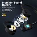 Open Ear Headphones, Open Wireless Earphones, 10H Bluetooth Playback 5.3 Sports Earphones, Built-in Microphone, Suitable for Sports Running,Exercise (Black)