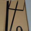 EXCMARK Shepherd Hook 48 inch 1/2 inch Thick Use at Weddings, Hanging Solar Lights, Lanterns, Bird Feeders, Metal Hanger Hook. (Black, 48 inch) U.S. Patent.