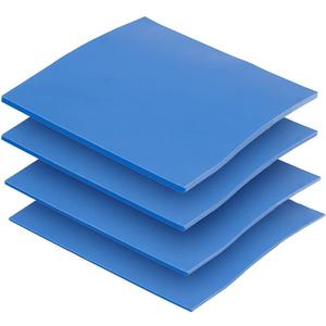 OwlTree 4 Pack Thermal Pad,100x100mm 0.5mm 1mm 1.5mm 2mm Highly Efficient Thermal Conductivity 6.0 W/mK,Heat Resistant Silicone Thermal Pads for Laptop Heatsink CPU GPU SSD IC LED Cooler