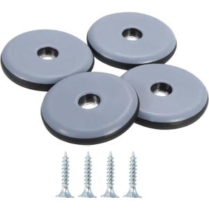 uxcell Furniture Sliders, 4Pcs 2" - PTFE Round Chair Leg Floor Protectors, Screw-On Furniture Pads with Screw, Chair Glides for Carpet Hardwood Floors